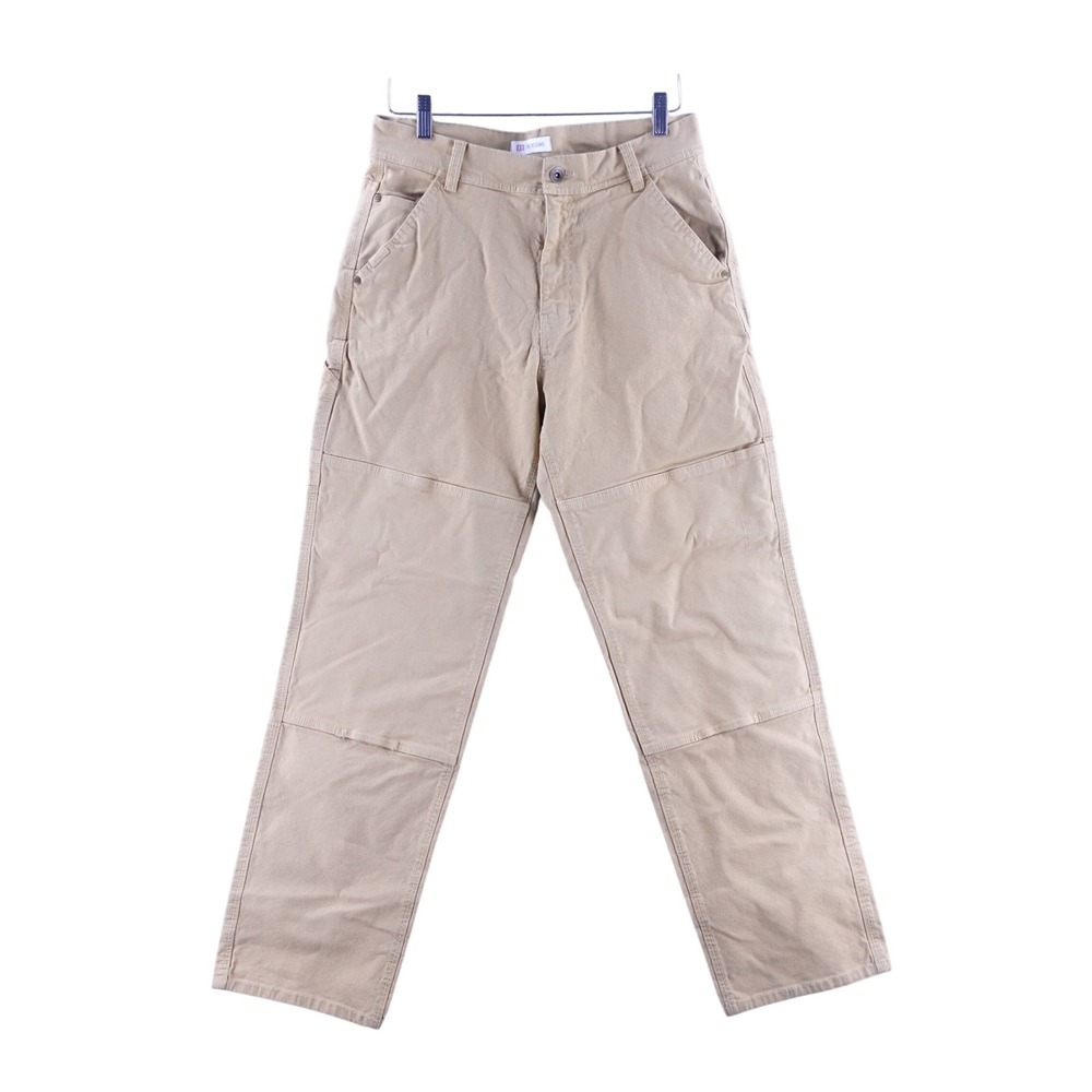 Topo Designs Dual Pant Mens 32 Khaki Tan Double Knee Workwear Pants USA